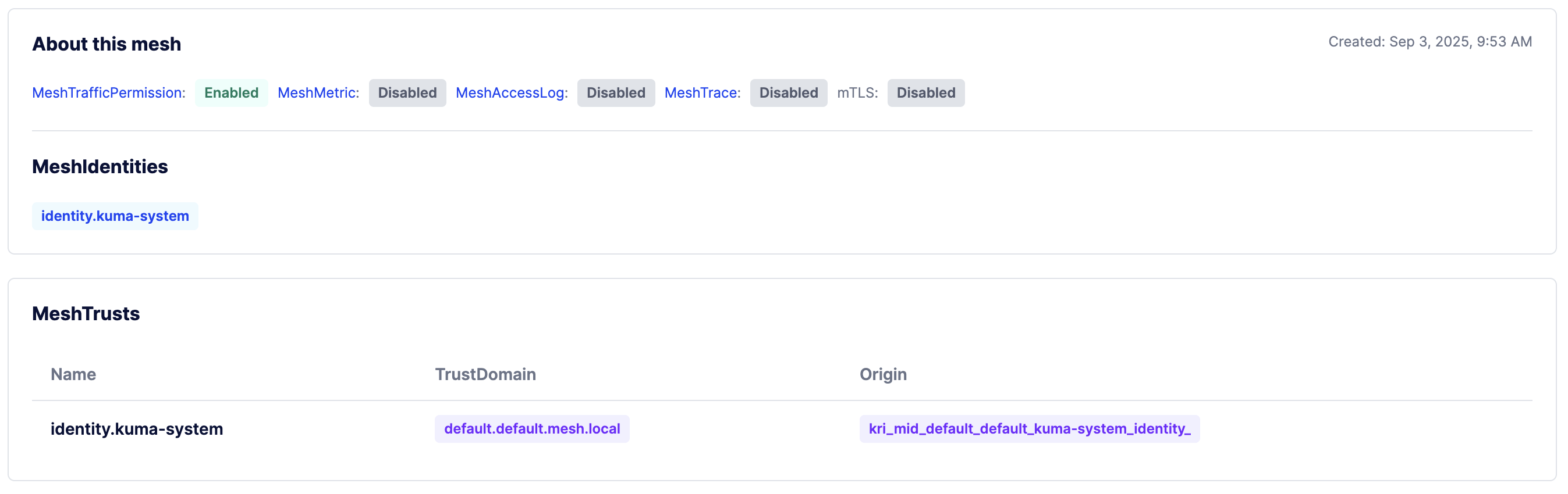 Data Plane Proxies Stats metric for inbound_POD_IP_6379.rbac.allowed